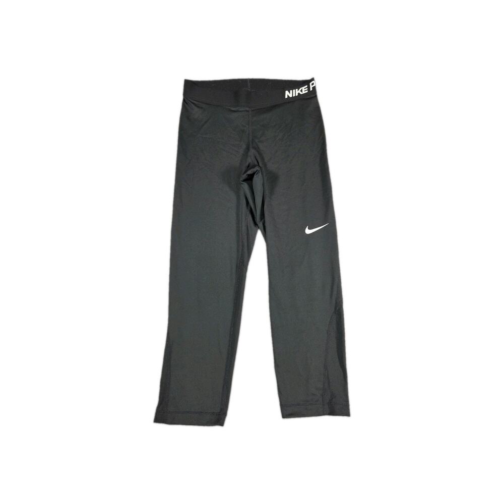 NIKE PRO WOMEN'S DRY FIT COOL SZ M TRAINING CAPRI LEGGINGS BLACK Activewear C13